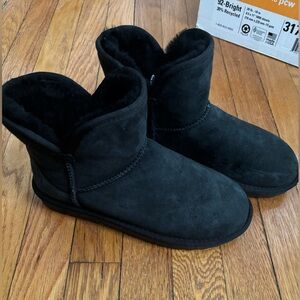 Girls lined Black Suede Boots
